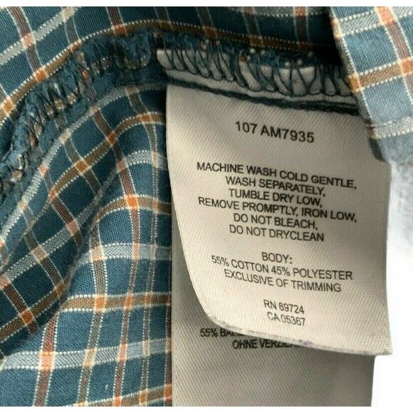 Columbia Sportswear Shirt Men XL Short Sleeve Chest Pocket Button Up Check Plaid - Picture 5 of 5